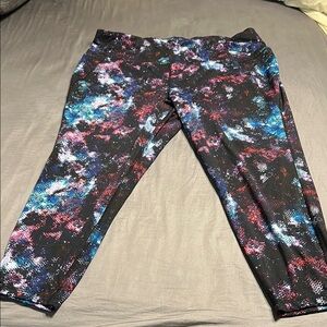 Livi Active Blue and Pink Galaxy Leggings